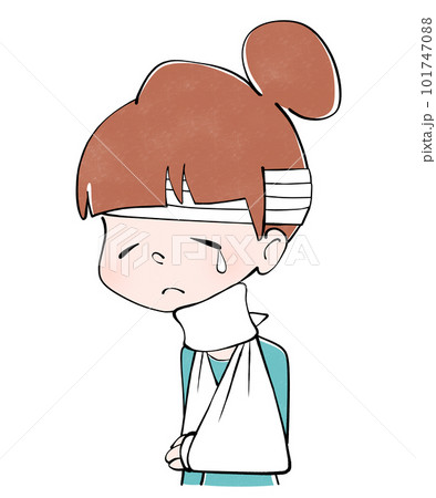 怪我が辛くて泣く むちうちと骨折 怪我が辛くて泣く むちうちと骨折 101747088