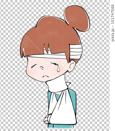 怪我が辛くて泣く むちうちと骨折 怪我が辛くて泣く むちうちと骨折 101747088