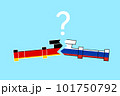 broken gas pipe in color of german and russian flag. 101750792