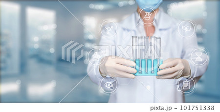 The concept of laboratory research samples. 101751338