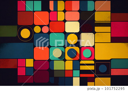 Background in 60s, 70s, 80s style. Wallpaper or poster blank 101752295