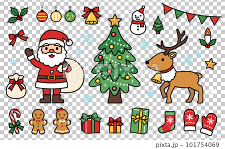 cute christmas illustration set cute christmas illustration set 101754069