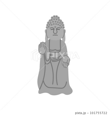 牛久大仏 シンプルのイラスト素材 [101755722] - PIXTA