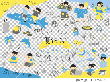 A set of children enjoying summer vacation events A set of children enjoying summer vacation events 101756030