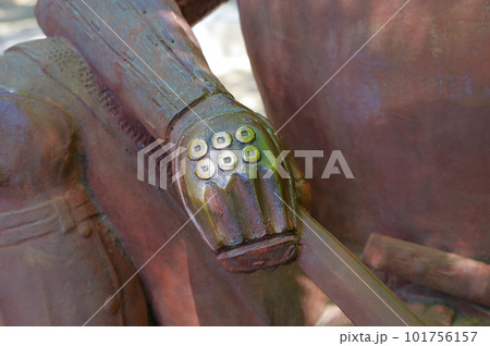 大阪の安居神社、真田幸村の銅像 大阪の安居神社、真田幸村の銅像 101756157