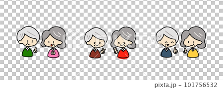 ペア上半身ポーズ 101756532