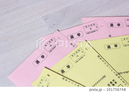 選挙前に送られてくる投票所入場券 期日前投票に持参する宣誓書 選挙前に送られてくる投票所入場券 期日前投票に持参する宣誓書 101756748