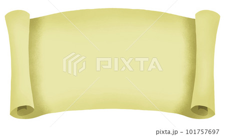 端が丸まった羊皮紙の巻紙フレーム 端が丸まった羊皮紙の巻紙フレーム 101757697