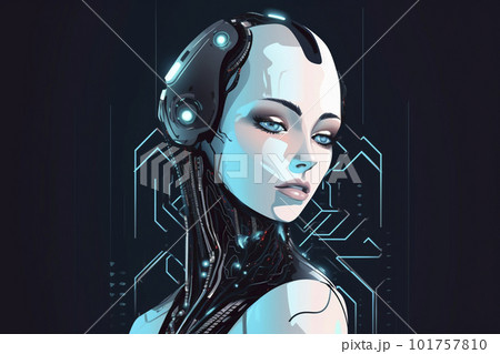 AIロボット女性のコンセプトアート AIロボット女性のコンセプトアート 101757810
