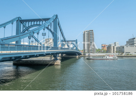 水上バスと清州橋 水上バスと清州橋 101758186