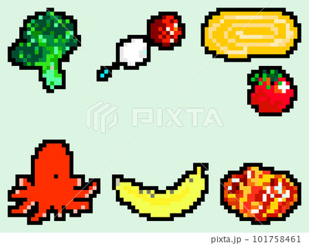 お弁当のおかずのドット絵 お弁当のおかずのドット絵 101758461