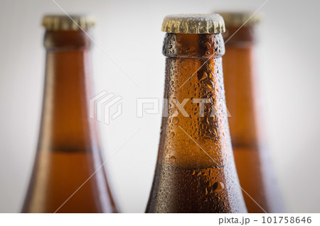 冷えた瓶ビール　bottled beer 101758646