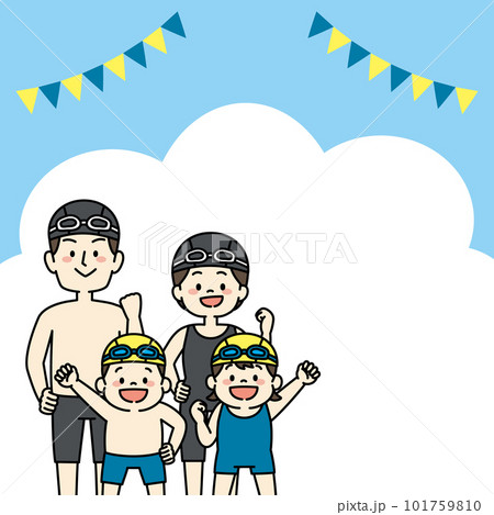 水泳 スイミングスクール 子ども イラスト 背景 正方形 水泳 スイミングスクール 子ども イラスト 背景 正方形 101759810