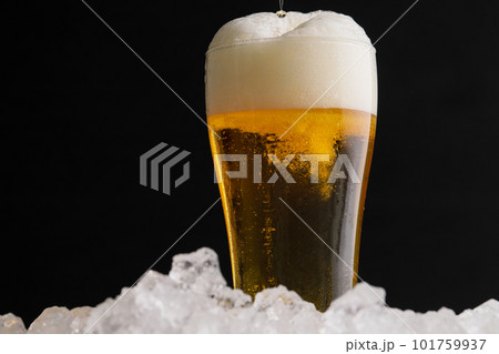 グラスに注がれた生ビール draft beer グラスに注がれた生ビール draft beer 101759937