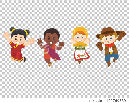 世界兒童跳躍 101760880