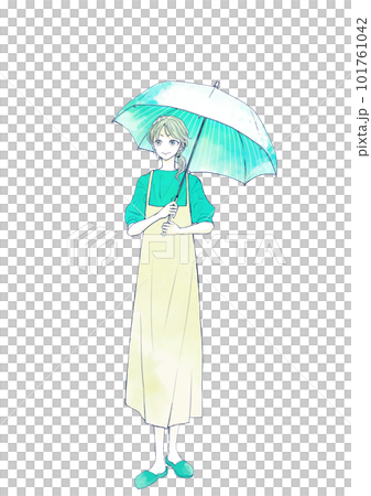 拿著傘的婦女 拿著傘的婦女 101761042