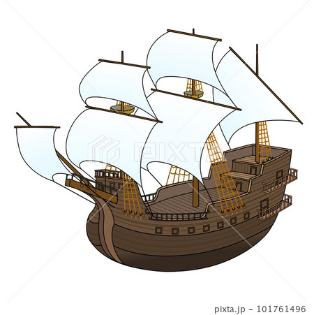 戦国時代の南蛮船のイラスト素材 [101761496] - PIXTA