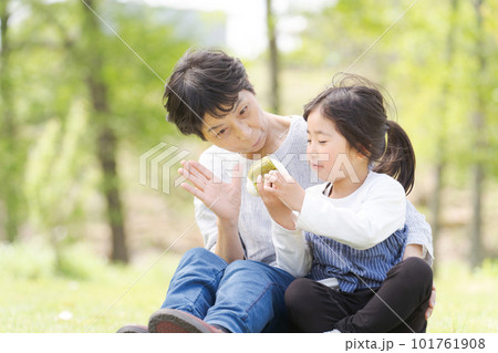 孫とおばあちゃんのポートレート 孫とおばあちゃんのポートレート 101761908