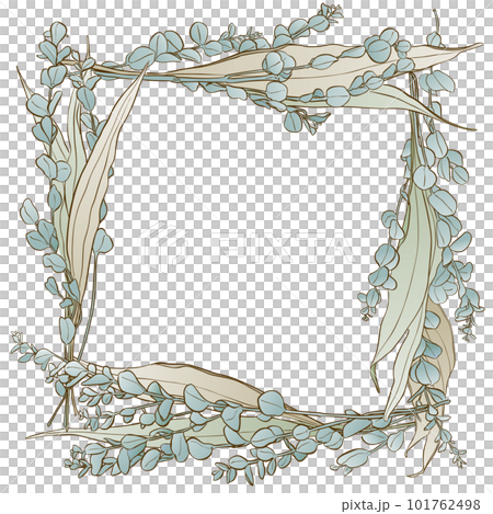 リース イラスト 線画 手描き カラー リース イラスト 線画 手描き カラー 101762498