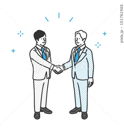 握手をするビジネスパーソンのイラスト素材 101762988