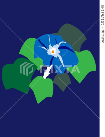 朝顔アート単品blue 101763149