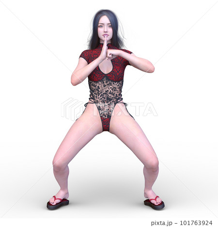 扇を持って舞う女性 101763924