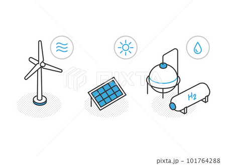 再生可能エネルギーのイメージイラスト素材 101764288