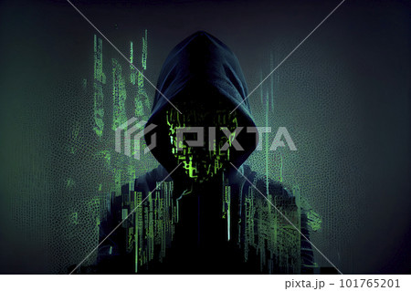 shadow crime on the dark web Internet hologram of a digital hacker concealed 101765201
