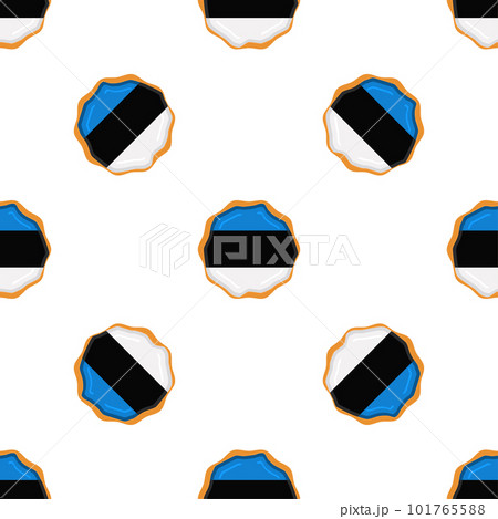 Pattern cookie with flag country Estonia in tasty biscuit 101765588