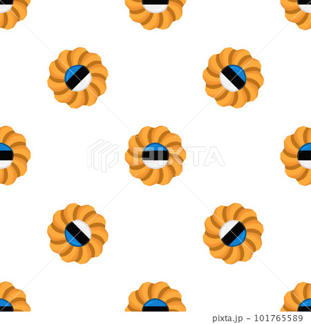 Pattern cookie with flag country Estonia in tasty biscuit 101765589