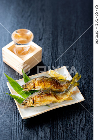日本酒と焼き魚 101765735