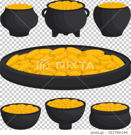 Irish holiday St Patrick day, coins in pot 101766144