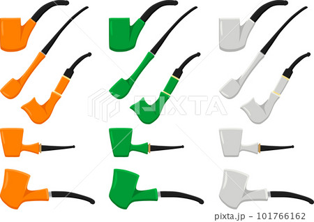 Irish holiday St Patrick day, big set color smoking pipes Irish holiday St Patrick day, big set color smoking pipes 101766162
