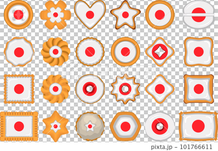 Homemade cookie with flag country Japan in tasty biscuit 101766611