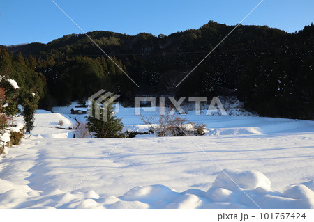 田舎の雪景色 101767424