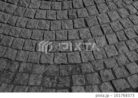 インターロッキングブロック敷石（ピンコロ石の石畳3 101768373