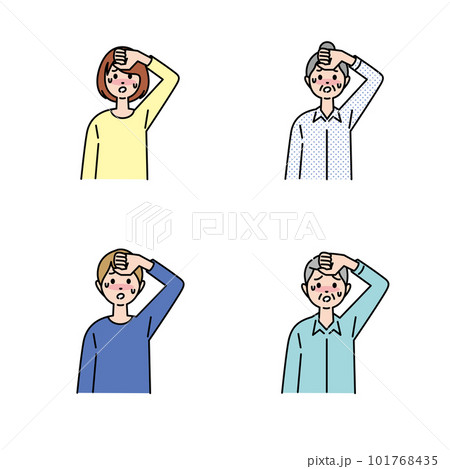 発熱（風邪）で体調不良の男女 101768435