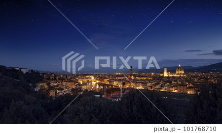 Panorama of Florence at night, Italy 101768710