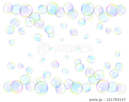 カラフルなシャボン玉のフレーム カラフルなシャボン玉のフレーム 101769147