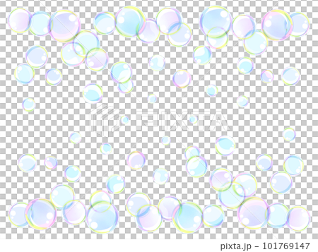 カラフルなシャボン玉のフレーム カラフルなシャボン玉のフレーム 101769147