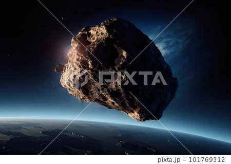 The flight of a comet over the planet, a comet in space, a meteor and energy, the glow of an asteroid, the movement of a powerful star. The flight of a comet over the planet, a comet in space, a meteor and energy, the glow of an asteroid, the movement of a powerful star. 101769312