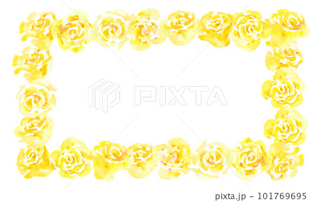 水彩画。水彩タッチの父の日薔薇ベクターイラスト。父の日の黄色い花。 101769695