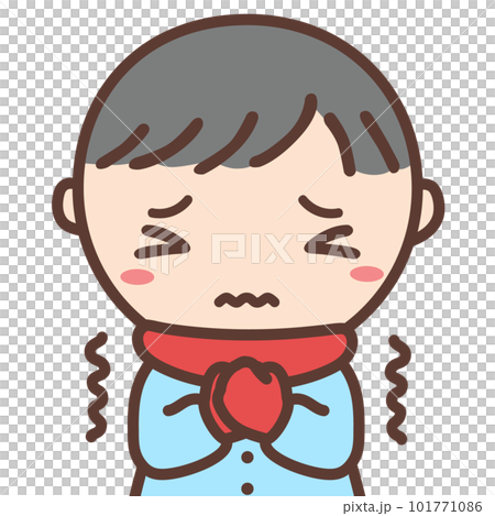 "Cold" picture card (life scene) [rehabilitation, developmental disorder, autism] 101771086