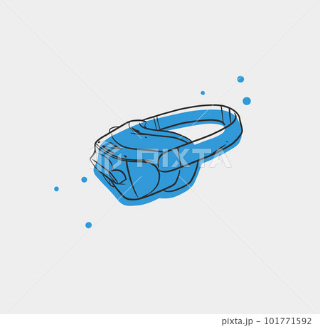 Hand drawn vector abstract graphic line art collection with virtual reality technology headset devise silhouette.Virtual reality gadget outline design line art illustration.Concept of virtual reality. Hand drawn vector abstract graphic line art collection with virtual reality technology headset devise silhouette.Virtual reality gadget outline design line art illustration.Concept of virtual reality. 101771592