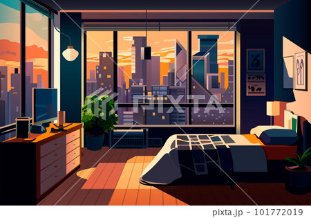modern bedroom interior empty no people house living room horizontal 101772019