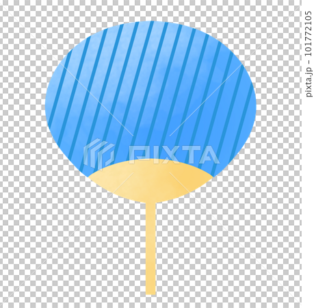 帶有簡單藍色條紋圖案的扇子 101772105