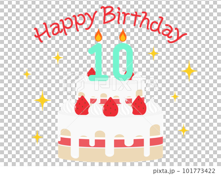 生日蛋糕手寫字母和數字蠟燭 10 101773422