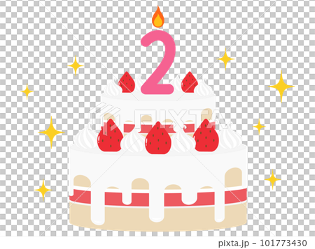 Festive Whole Cake Number Candle 2 Festive Whole Cake Number Candle 2 101773430