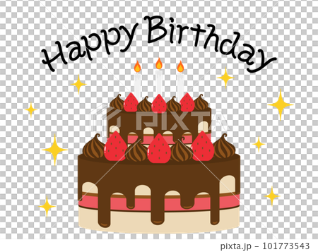 生日蛋糕插畫巧克力手寫字 生日蛋糕插畫巧克力手寫字 101773543