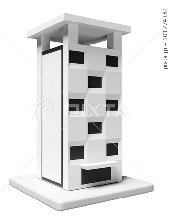 skyscraper building icon isolated. 3d render illustration 101774381